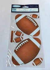 RETIRED STICKO THEMED SCRAPBOOK STICKERS GIANT FOOTBALLS *