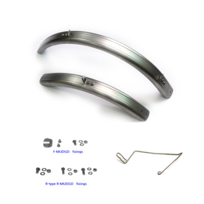 nov Titanium mudguard [fullset] for Brompton / Front & Rear / L or R type / Ti