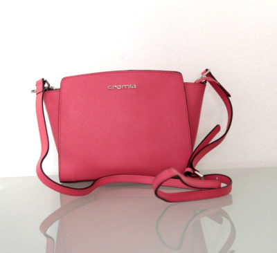 Umhängetasche Leder rosa CROMIA