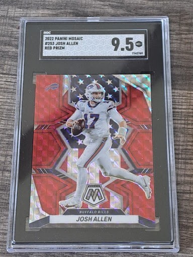 2022 Josh Allen Panini Mosaic Red Prism #253 SGC Graded 9.5