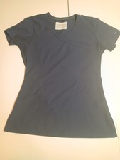 Skechers by Barco Women s Navy Blue Solid Scrub Top XS RN50641
