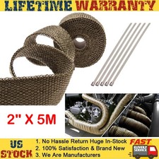 2 5m Titanium Exhaust Heat Wrap Roll For Motorcycle Fiberglass Heat Shield Tape