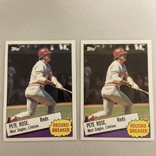 Pete Rose RECORD BREAKER 1985 Topps Baseball MLB #6 Most Singles, Lifetime REDS