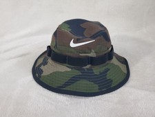 NIKE APEX BUCKET HAT MENS SMALL FB5622 222 GREEN CAMO NEW DRI-FIT