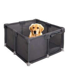 Puppy Playpen Indoor for Small Pets, 37"x37"x18.5" Dog Playpen with Zipper Do...