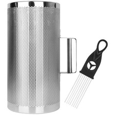 12" x 6" Stainless Steel Guiro Instrument with Metal Scraper