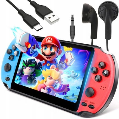 X7 Handheld Spielkonsole 2000 Spiele MP4 4.3'' Kinder Video Retro Game Consoles