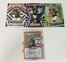 Panini Shedeur Sanders AUTO  Browns 2025 Prizm NFL Rookie 4 Card Lot  Emergent
