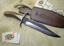 BOWIE KNIFE – RUSTIC WESTERN FRONTIER MOUNTAIN MAN COWBOY CONFEDERATE STYLE EDC