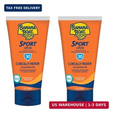 Banana Boat Sport Ultra Sunscreen Lotion SPF 30, Travel Size 3oz Twin Pack, Swea