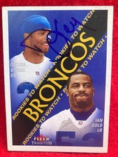 Deltha O'Neal 2000 Fleer Tradition #344 Denver Broncos Rookie SIGNED Auto Card. rookie card picture