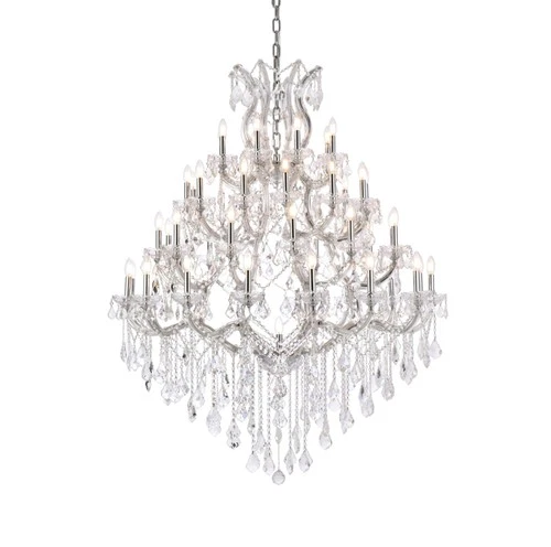 Elegant Lighting 2800G46/RC Maria Theresa 49 Light 46"W Crystal - Chrome - Picture 1 of 12