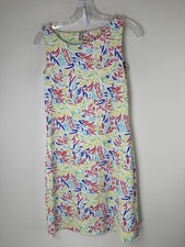 Lulu B Sleeveless Shift Dress White/multicolor Print Size XS Stretch Lightweight