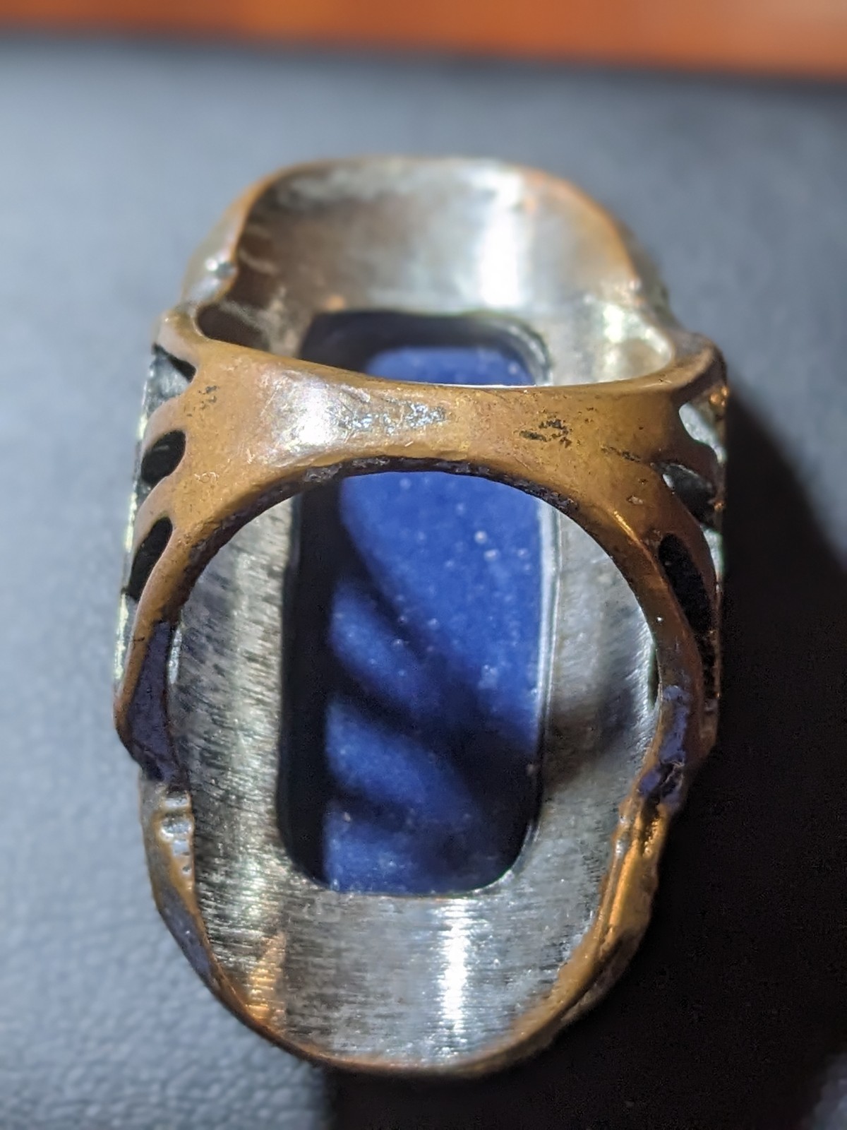 Large Blue Druzy Statement Ring – Oversized Boho … - image 4