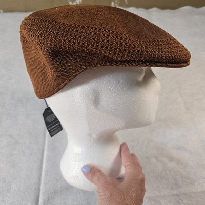 KANGOL Hat 504 Tropic Ventair Summer Flat Cap 0290BC Cognac Size L