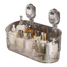 Hanging Shower Shelf Suction Storage Box Large Capacity & Strong Load-Bearing Re