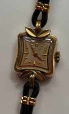 JUNGHANS Gold Doublé Vintage Damen Armband-Uhr der 50er Jahre