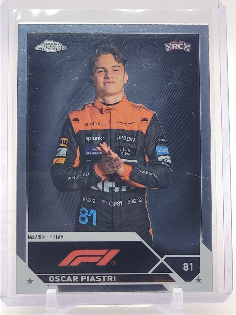 OSCAR PIASTRI 2023 TOPPS CHROME F1 ROOKIE MCLAREN #40 Q RC Q2446