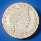 1905-O Barber Half Dollar 90% Silver US 50c Coin Worn New Orleans Mint