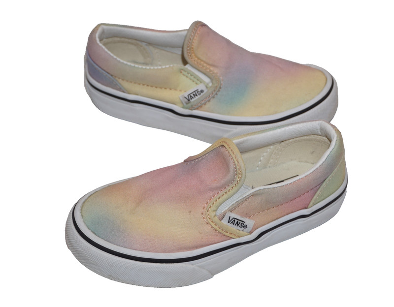 VANS Girls/Little Kids 11.5 Classic Slip-on Aura Shift Skateboard Shoe 721356