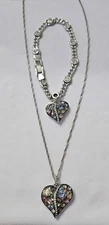 Vintage Brighton Trust Your Journey Multi Color Rhinestone Heart Pendant...
