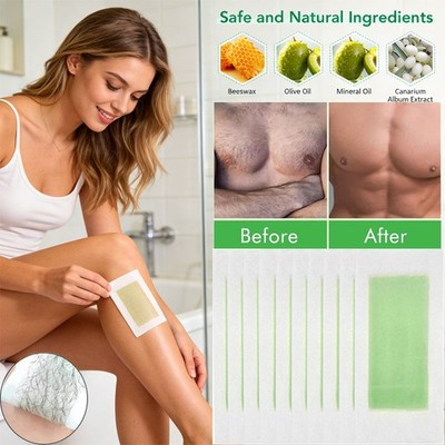Hair Removal Paper Double Sided Cold Wax Strips Body Depilatory Patch Skin 2026