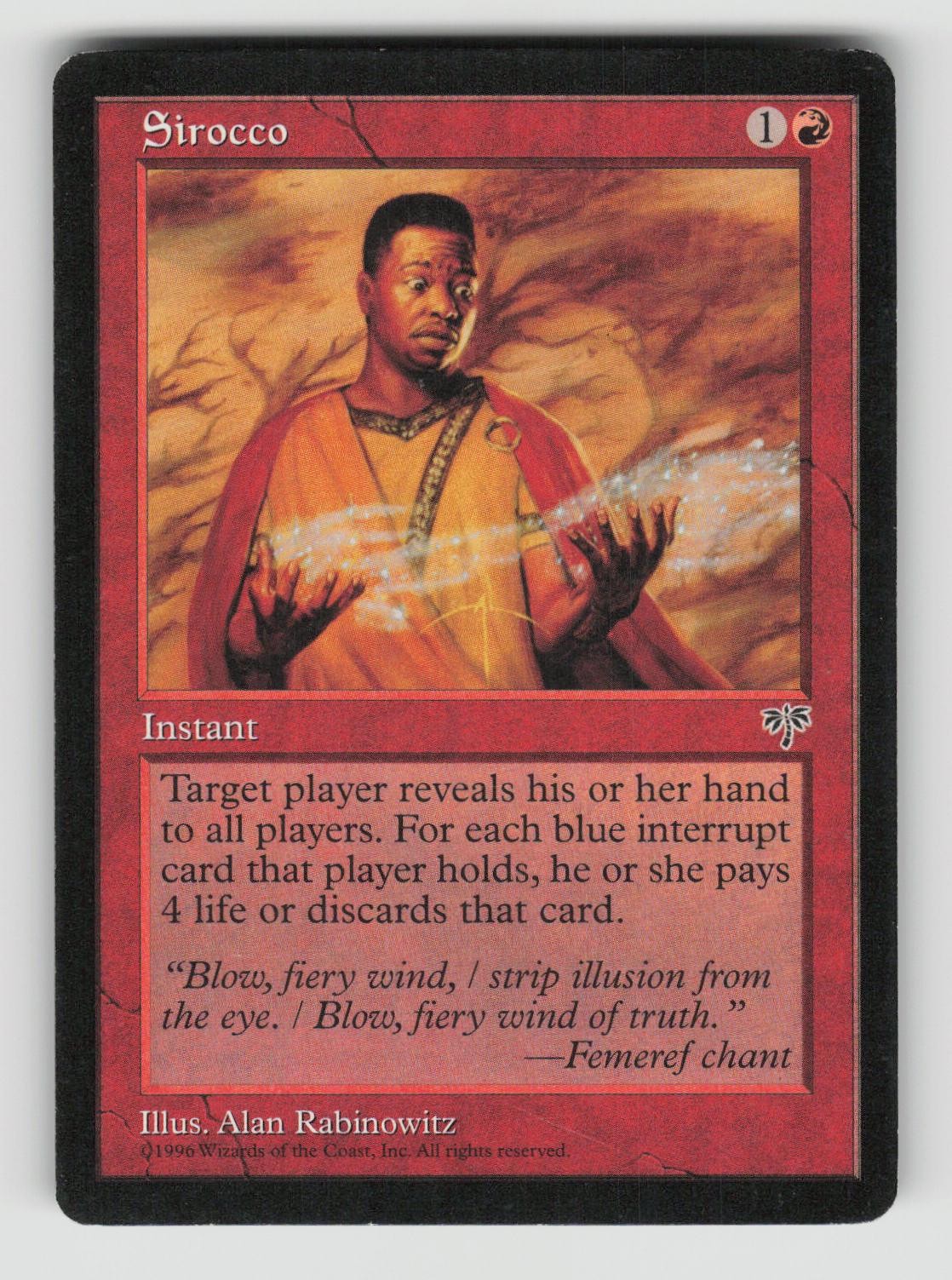 Sirocco Uncommon Mirage Magic: The Gathering Near Mint
