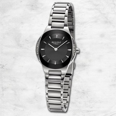 Regent Damen Armbanduhr Analog Metallarmband silber UR2252537