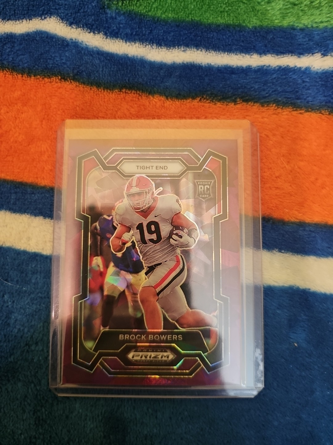 2024 Panini Prizm Draft Picks Brock Bowers #107 Purple Ice Prizm /149 (RC)