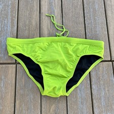 Speedo Men green Essential Eco Endurance swim Brief Swimwear size 32 34 36