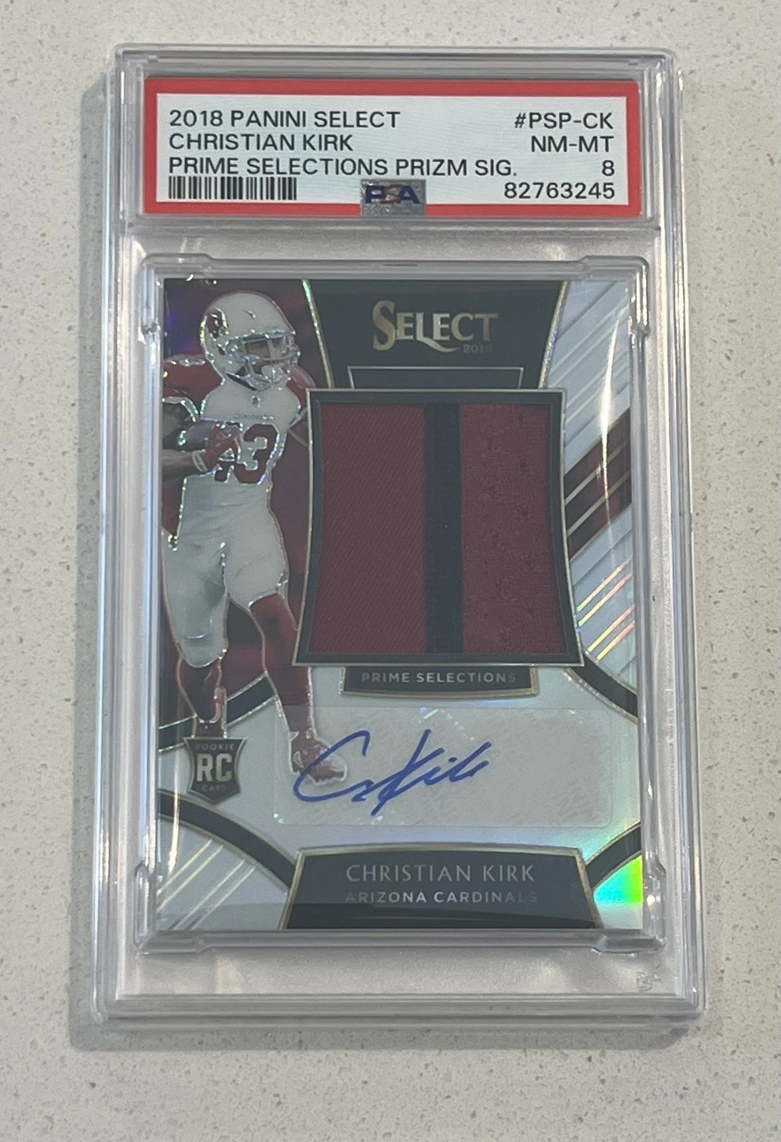 Christian Kirk Panini Select Prime Selections Prizm Signatures #PSPCK Base