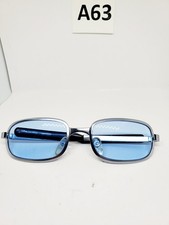 SUNGLASSES silver frame blue lens dvp