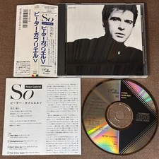 PETER GABRIEL So JAPAN CD 32VD-1021 1A2 TO OBI + INSERT Black triangle Genesis