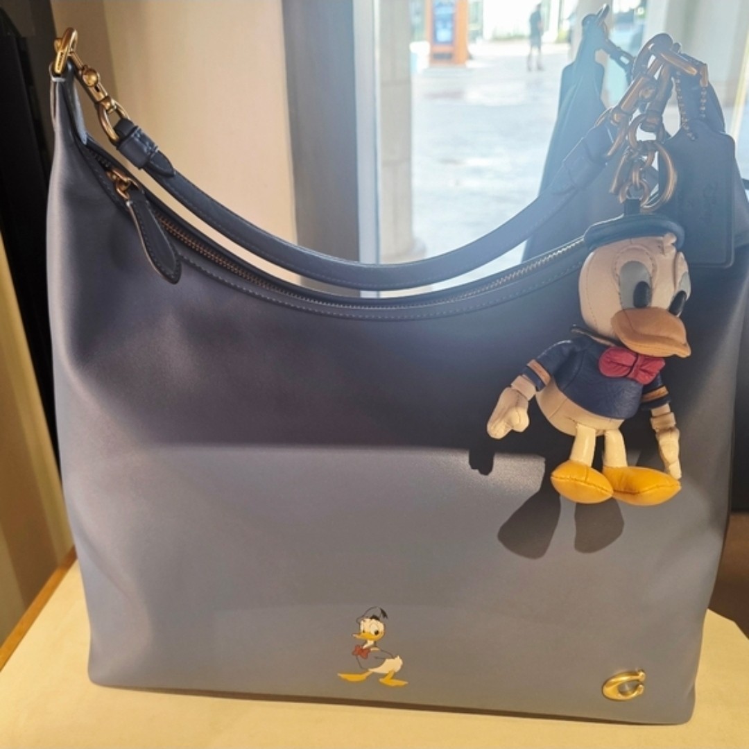 DISNEY X COACH Juliet Shoulder Bag  Donald Duck Blue image 6