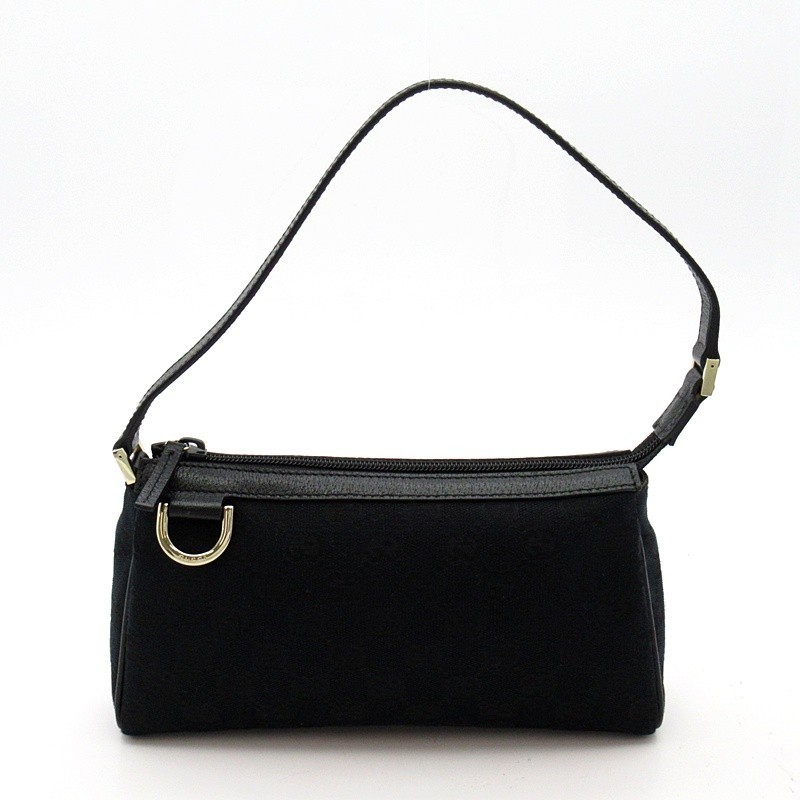 GUCCI Borsa accessoria marsupio 145750 GG tela borsa a mano nera USATA