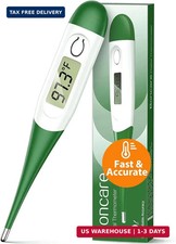 Boncare 10 Seconds Oral Thermometer for Adults and Kids, Dark Green