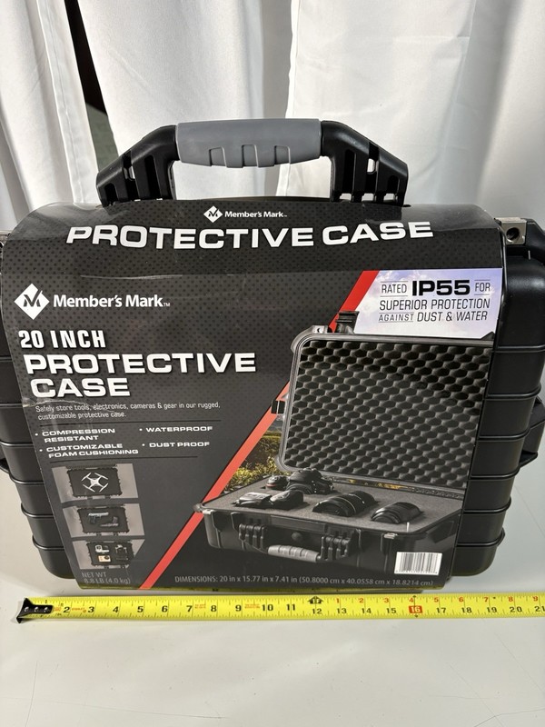 Member's Mark 20 Inch Protective Case IP55 Rated Safety Box Black Pelican Style