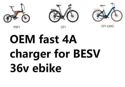 🔥OEM fast 4A battery Charger for all BESV 36v ebike PSF1 CF1 CF1