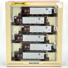 HO Walthers 932-7822 BNSF RD4 Coal Hopper 6-Pack w/ MTL Wheels & Knuckle Coupler