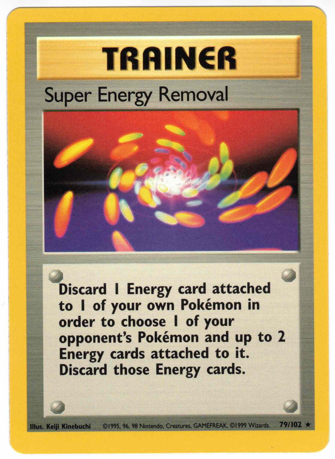 Super Energy Removal 79/102 Base Set Regular Rare Vintage Pokemon Card