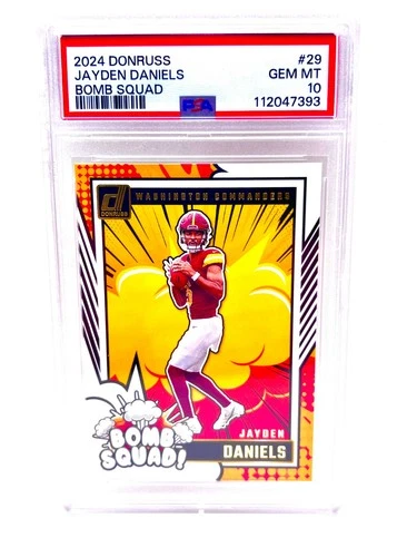 2024 Donruss Jayden Daniels Bomb Squad PSA 10 Gem Mint Rookie RC Commanders