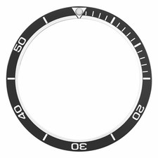 BEZEL INSERT BEVEL FOR SEIKO 7002,6309,SKX007K2,7S26 DIVER PLANET OCEAN BLACK