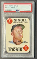 1968 Topps Game Mickey Mantle #2 PSA 5 EX  NY Yankees