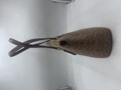 Coach Women's Gallery Tote Bag Gold / Brown / Tan Sig Canvas Coach Women's Gallery Tote Bag Gold / Brown / Tan Sig Canvas
