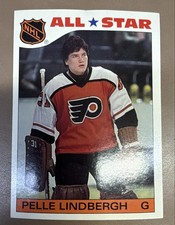 Pelle Lindbergh 1985-86 Topps Stickers #6 Hockey All Star Flyers Card