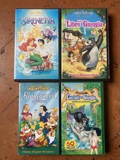 Lotto 4 VHS Walt Disney Cartoni Animati 