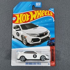 2026 Hot Wheels B Case 2018 Honda Civic Type R White Diecast Car Chasing JS FSC