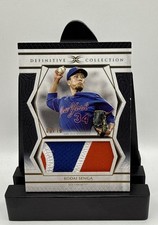 2025 Topps Definitive Kodai Senga Jumbo Patch Relic Black /10 Mets