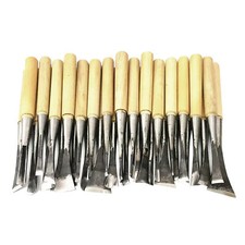 Hand Wood Carving Tools 31pcs General Chisel Made Ground By Hand With Tool Bag