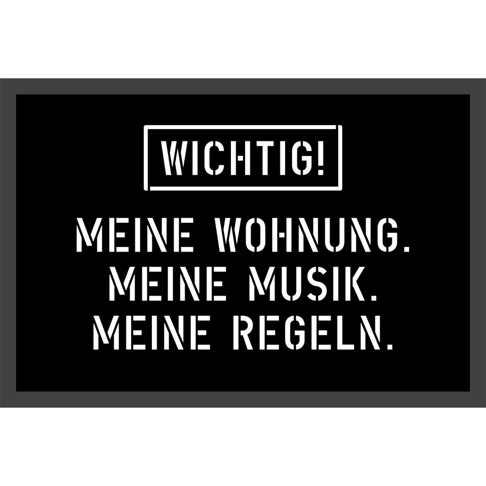 Lustige Fussmatte Fun Motiv Türmatte Fußabstreifer Schmutzfangmatte Bodenmatte - Bild 4 von 4